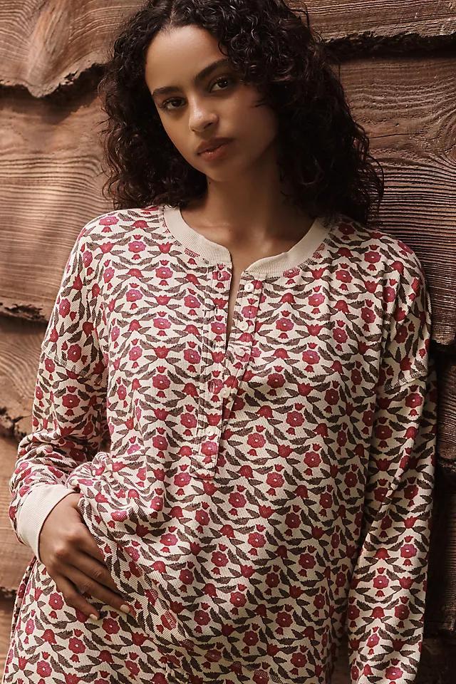 By Anthropologie Waffle-Knit Pajama Top Product Image