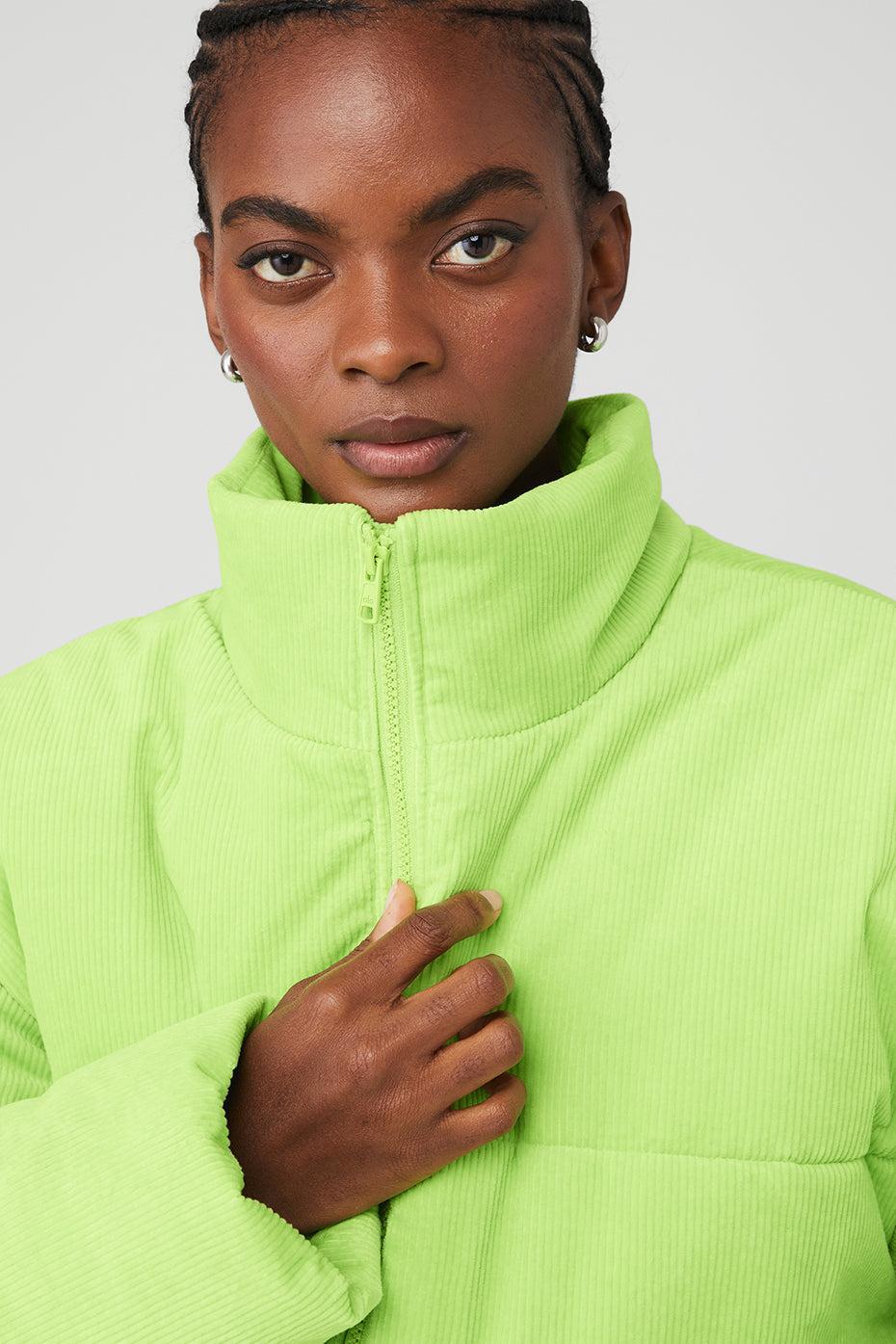 Corduroy Stage Puffer - Celery Female Product Image