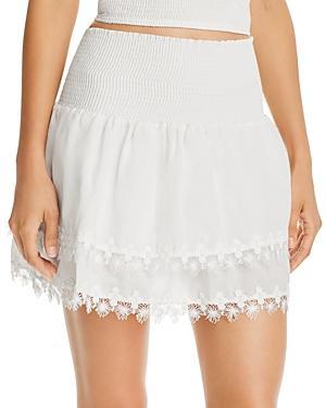 Womens Belle Smocked Tiered Miniskirt Product Image