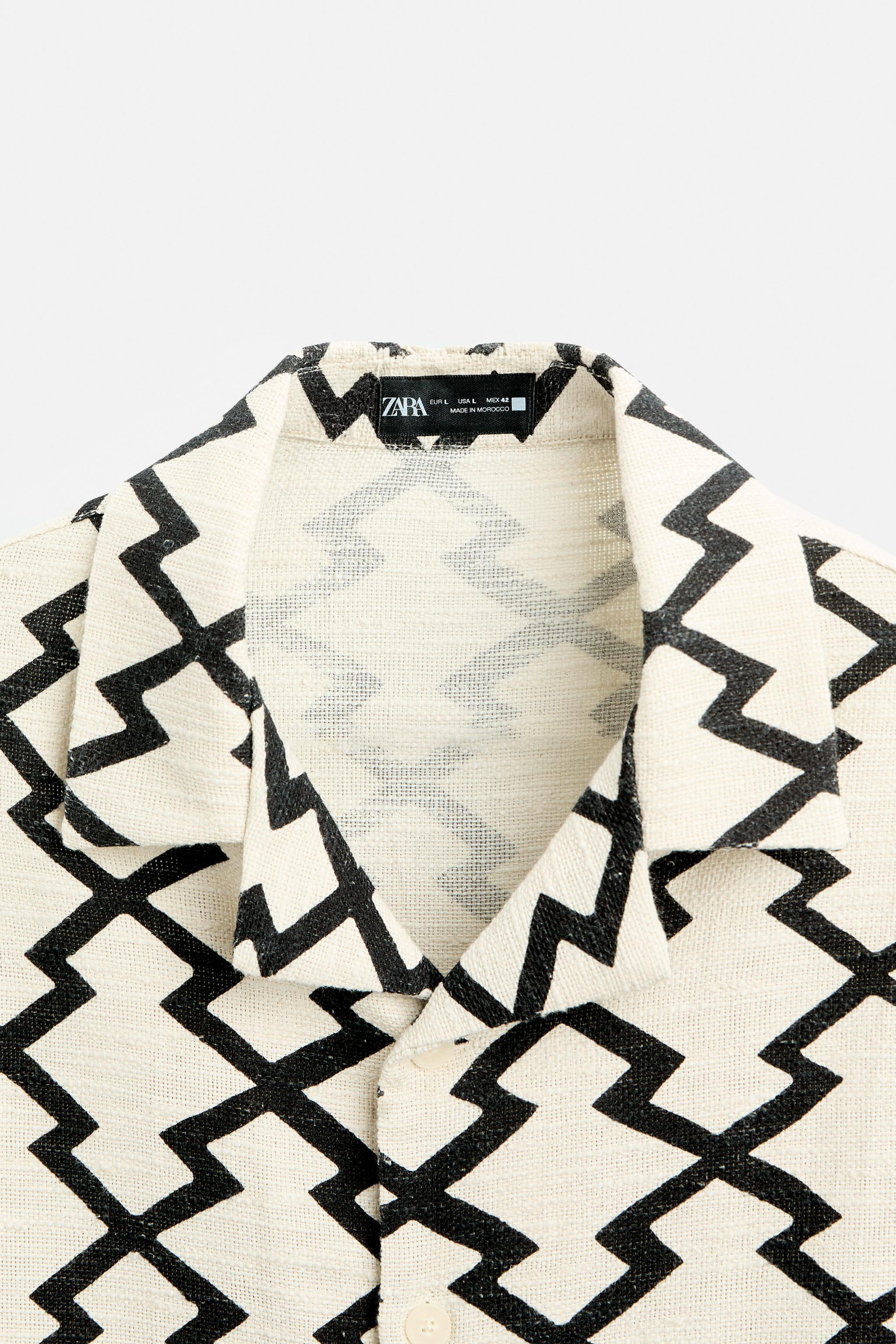 GEOMETRIC PRINT OVERSHIRT Product Image