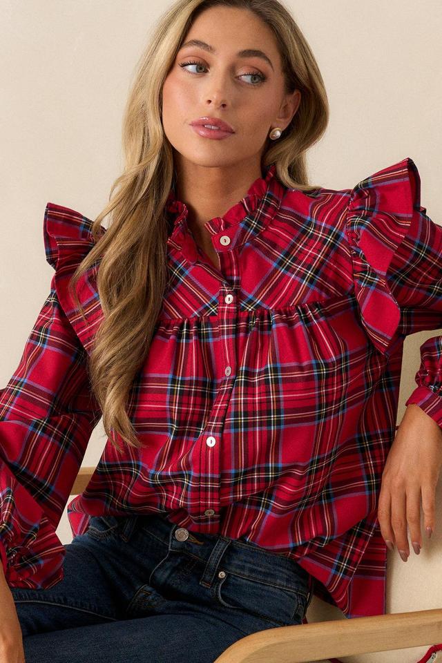 Sled You Go Red Plaid Shirt Product Image