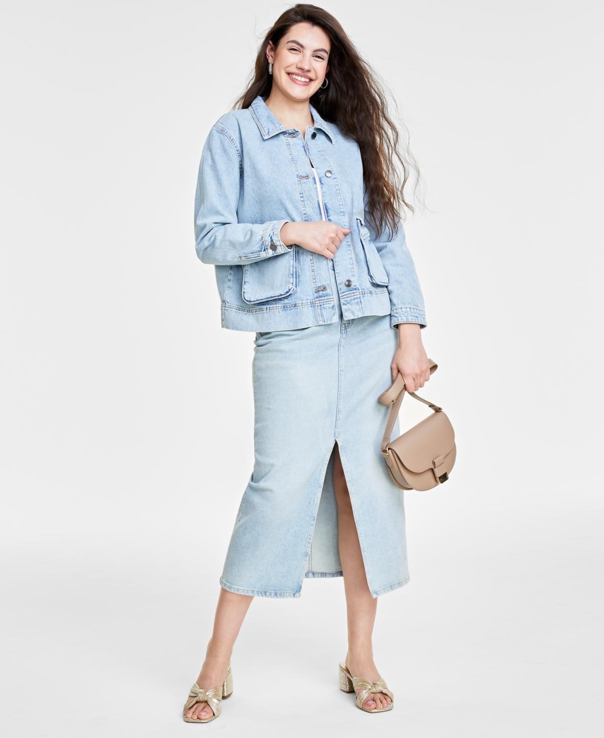 Women's Denim Chore Jacket, Created for Macy's Product Image