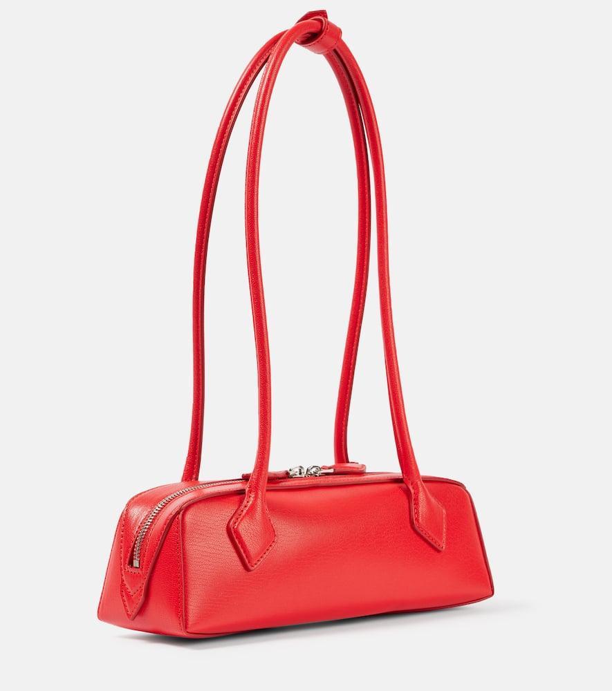 ALAÏA Womens Rouge Vif Le Teckel Small Leather Top-handle Bag Product Image