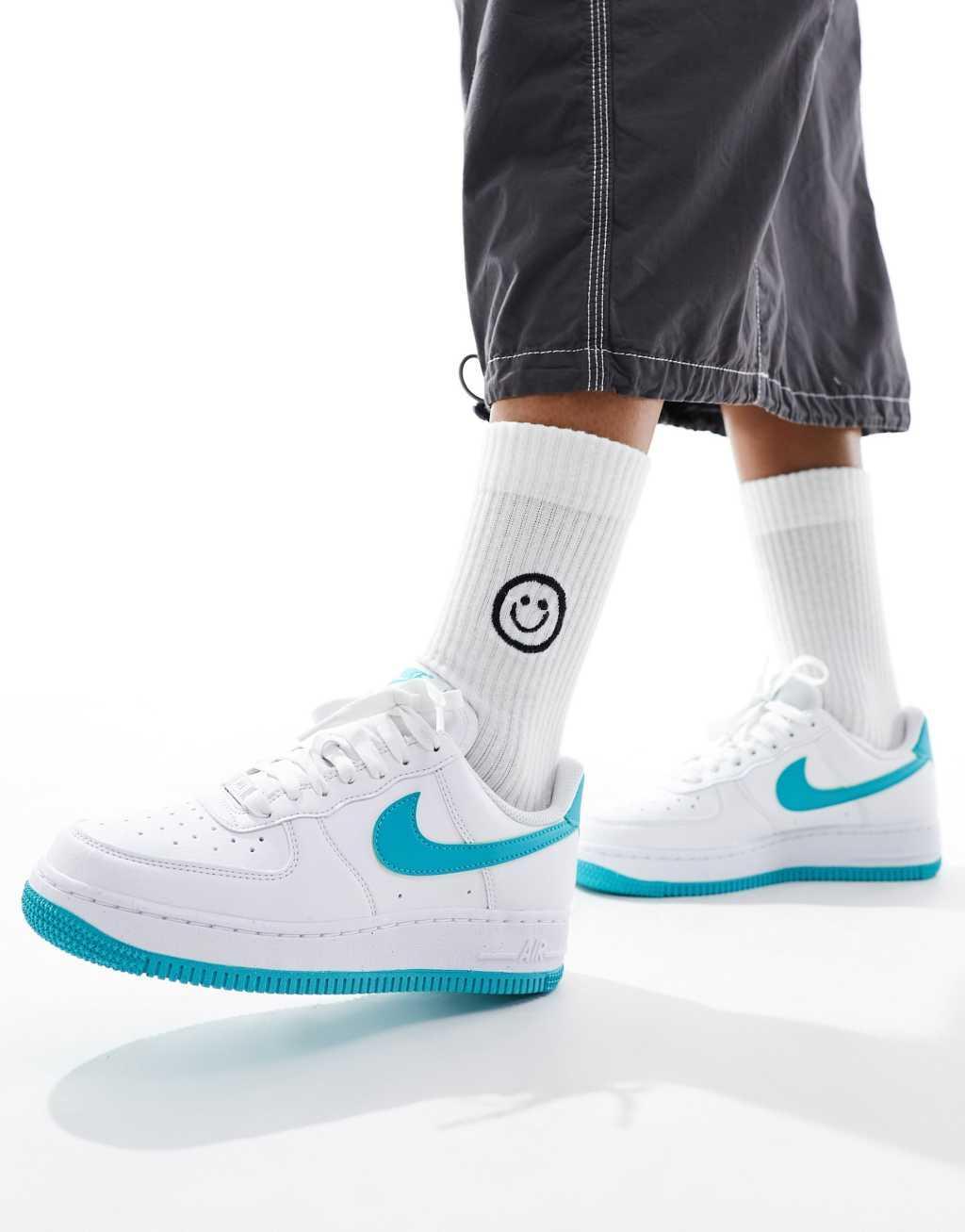 Nike Air Force 1 Sneakers In White And Blue  product image