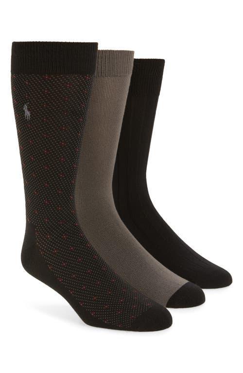 Polo Ralph Lauren Super Soft Diamond Dot Crew Dress Socks 3 Product Image