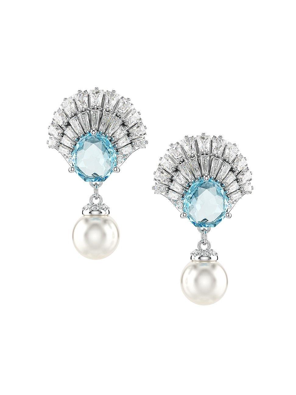 Womens Idyllia Crystal & Imitation Pearl Drop Earrings Product Image