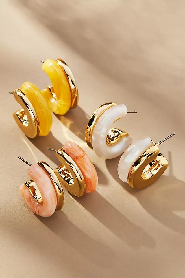 Sunset Resin Open Hoop Earrings Product Image