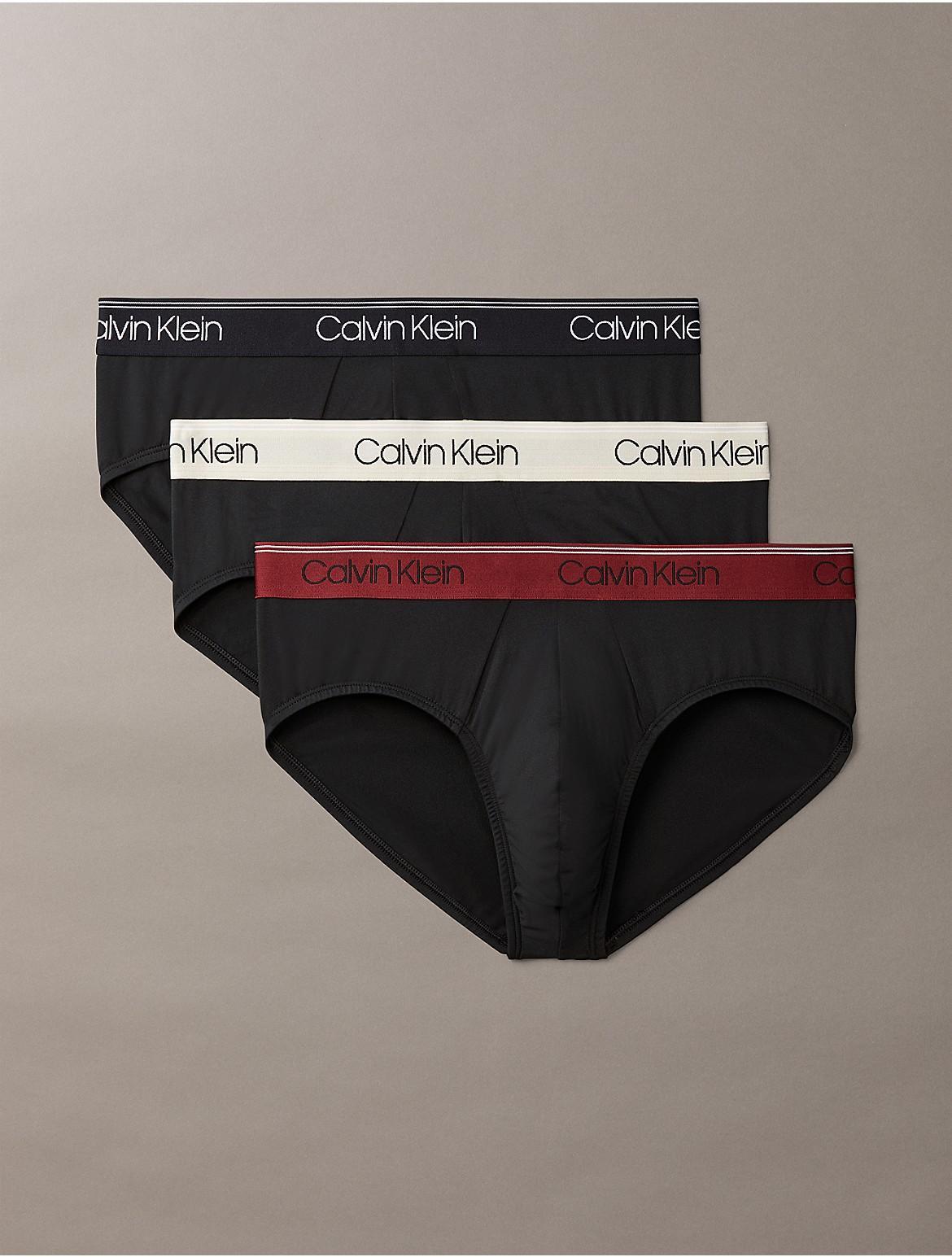 Calvin Klein Mens Micro Stretch 3-Pack Hip Brief - Brown - L Product Image