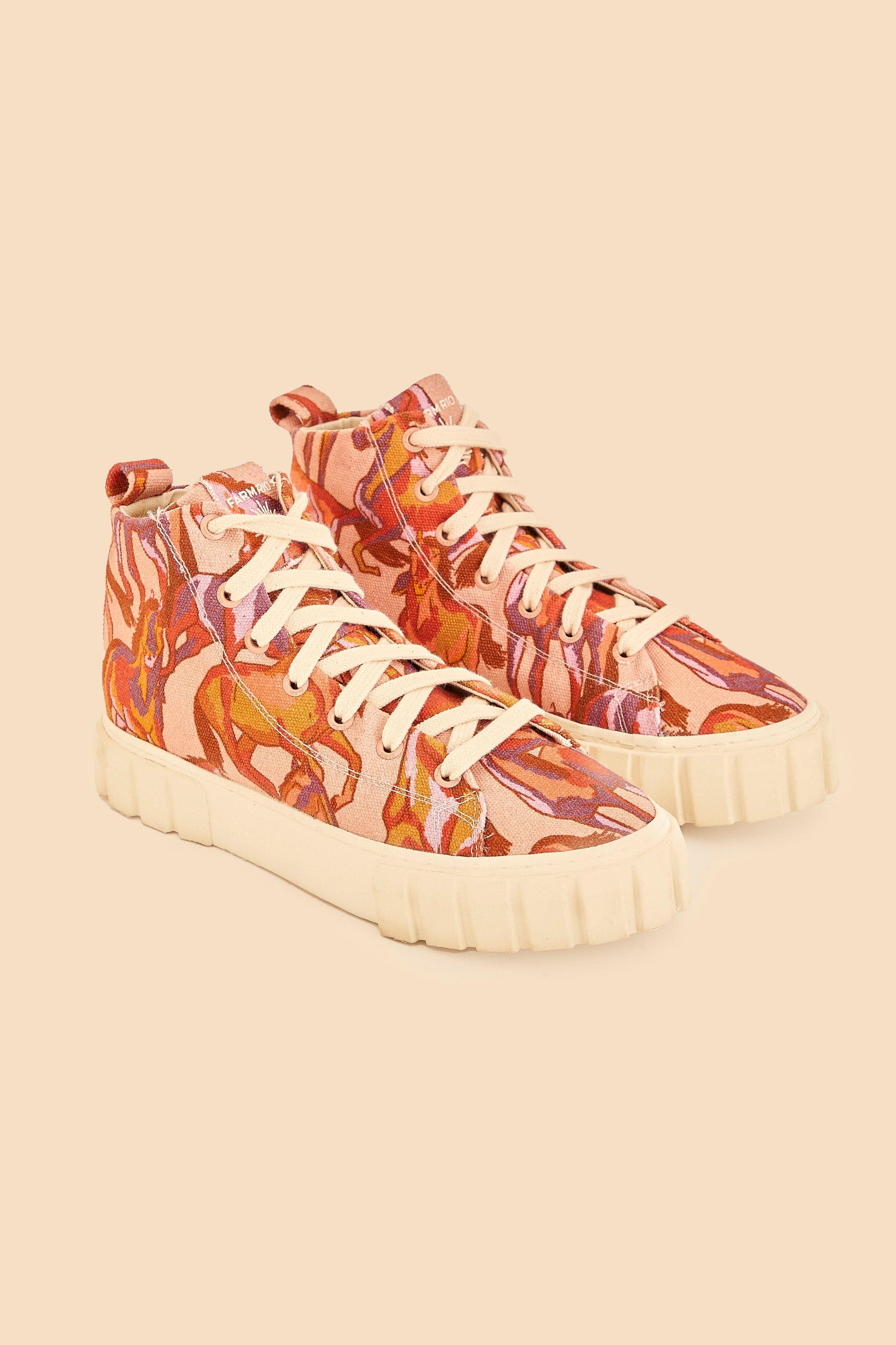 Rose Wild Horses Flatform Sneaker Product Image