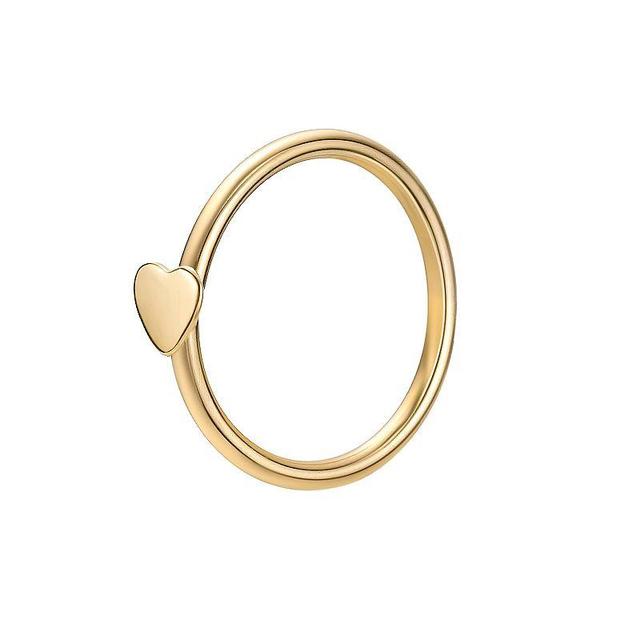 Lila Moon 14k Gold 10 mm Seamless Heart Nose Ring, Womens, Yellow Product Image