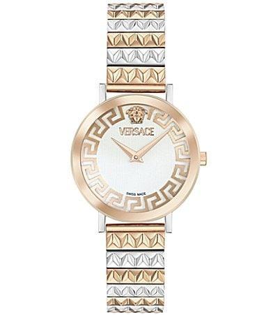 Versace Womens Daedalus Analog Two Tone Stainless Steel Bracelet Watch Product Image