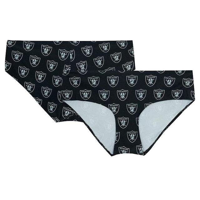 Womens Concepts Sport Black Las Vegas Raiders Record Allover Print Knit Panty Product Image