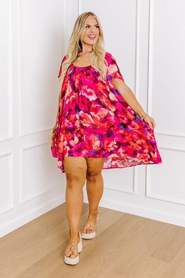 Southern Flair Floral Mini Dress Curves Product Image