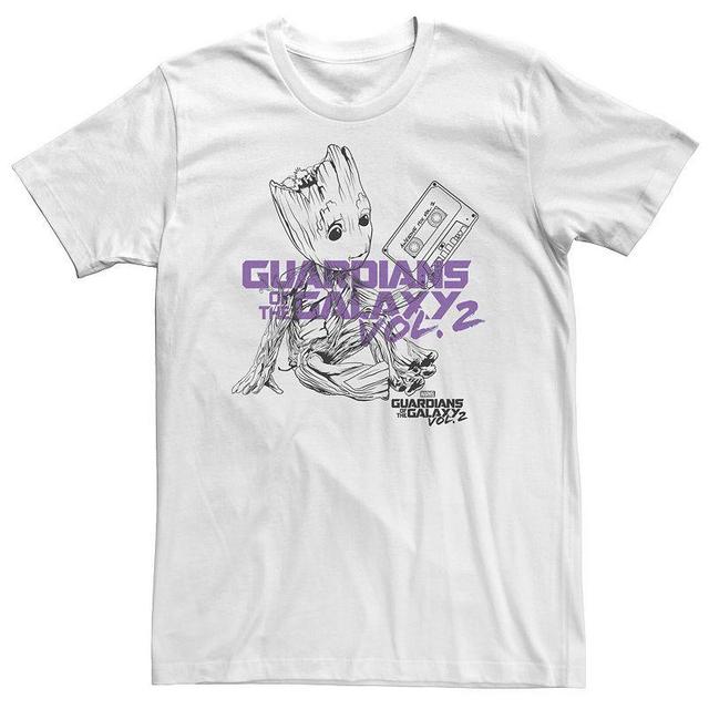 Big & Tall Marvel Guardians Of The Galaxy Vol. 2 Groot Outline Tee, Mens Product Image