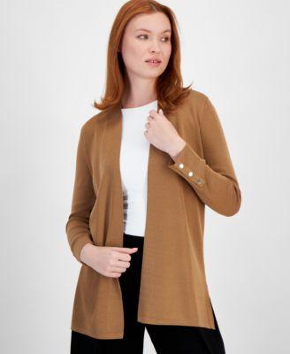 Women's Carmel Open-Front Buttoned-Cuff Cardigan product image