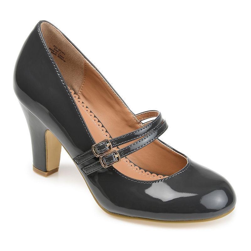 Journee Collection Wendy Mary Janes, Womens Grey Product Image