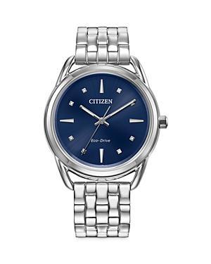 Drive from Citizen Womens Silver Tone Stainless Steel Bracelet Watch Fe7090-55l, One Size Product Image