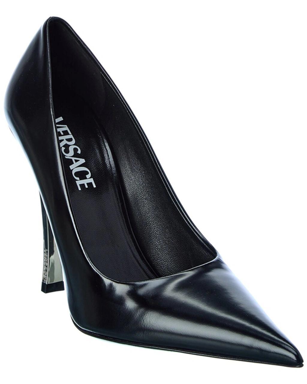 Pin Point Leather Pump In Black product image