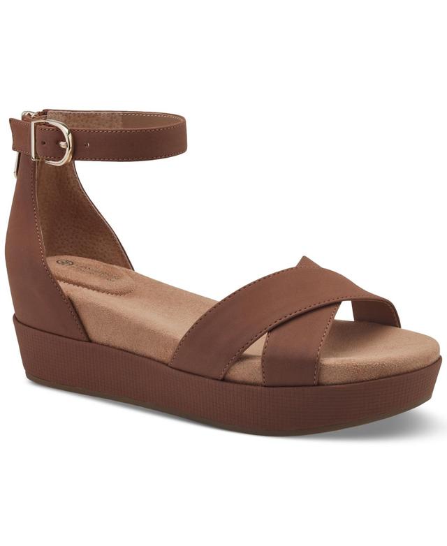 Giani Bernini Womens Eviee Memory Foam Wedge Sandals, Created for Macys Product Image