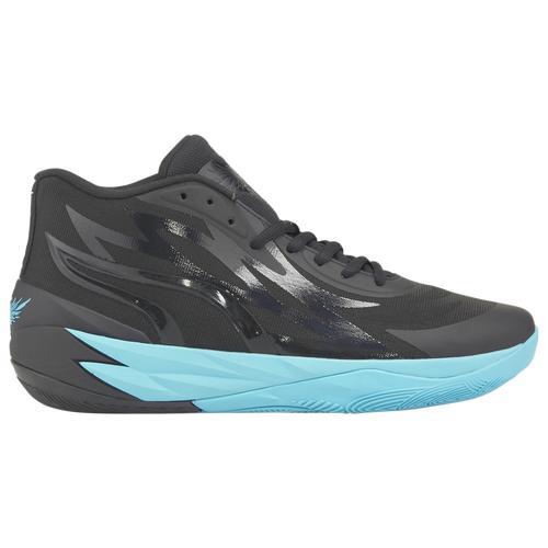 PUMA Mens MB.02 - Basketball Shoes Black/Blue Product Image