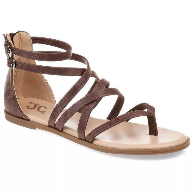 Journee Collection Zailie Womens Gladiator Sandals Brown Product Image