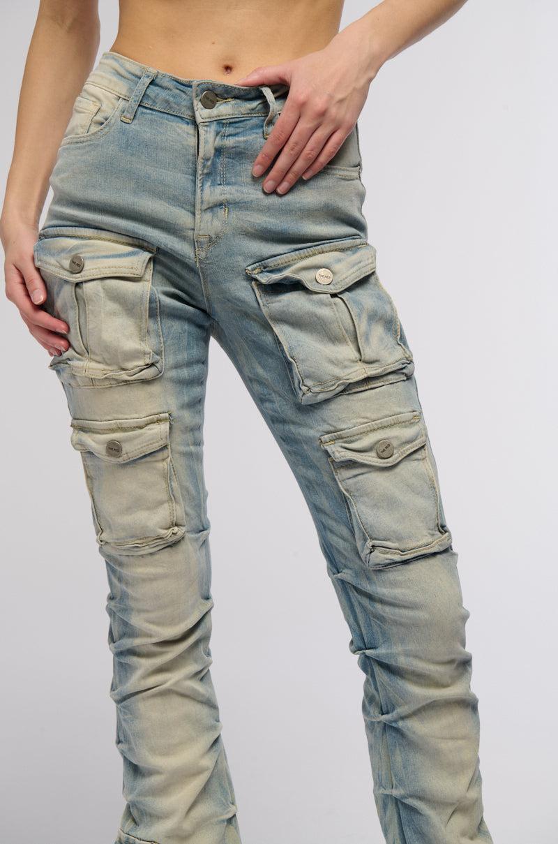 SEVILLE HIGH RISE STACKED JEANS Product Image