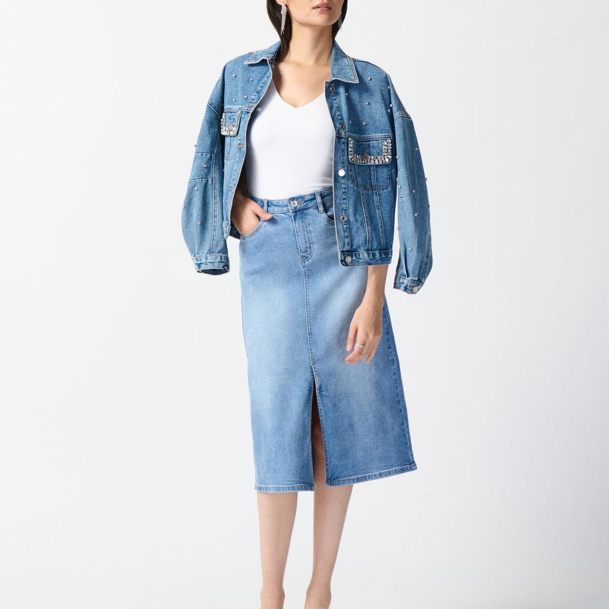 Denim A-Line Skirt product image