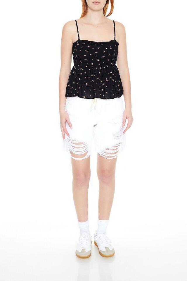 Distressed Denim Baggy Shorts | Forever 21 Product Image