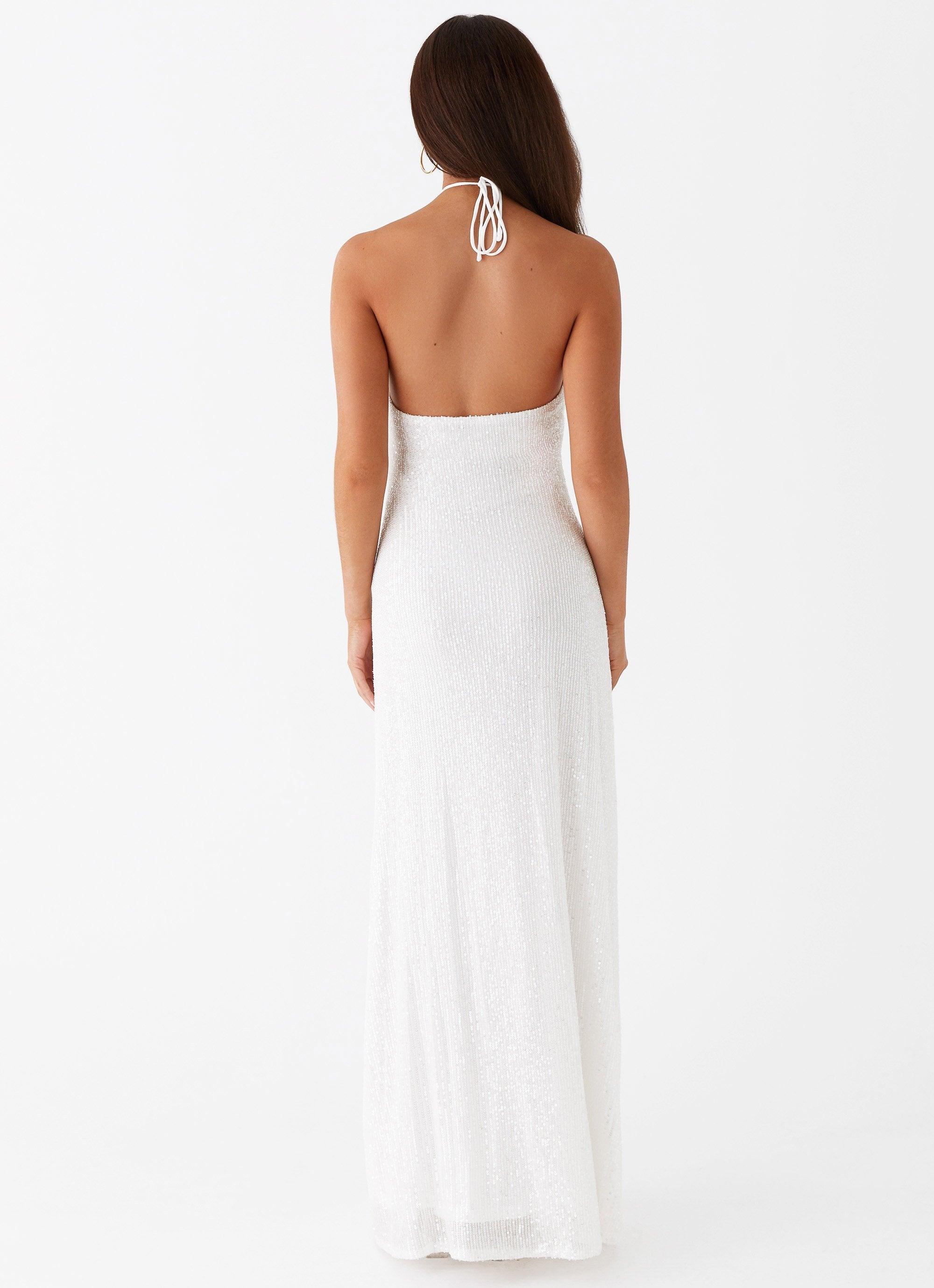 Latanya Sequin Maxi Dress - White Product Image