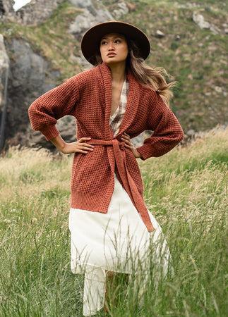 Aurla Cardi in Brick Marl Product Image