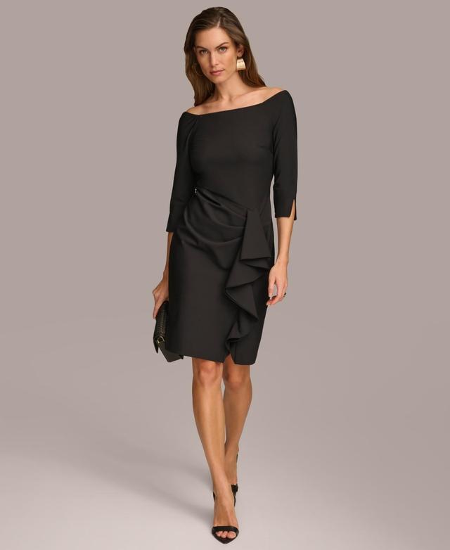 Women's Ruffled Sheath Dress Product Image