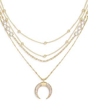 Ettika Crescent Horn Multistrand Pendant Necklace Product Image