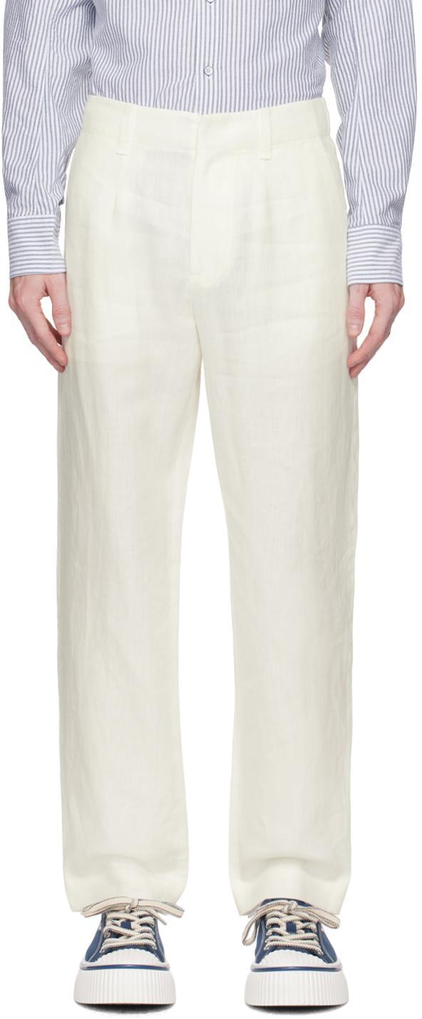 Off-white Slim-fit Trousers In Offwht Product Image