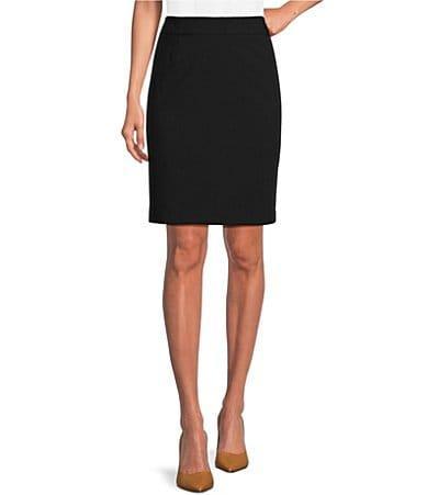 Calvin Klein High Rise Luxe Stretch Pencil Skirt Product Image