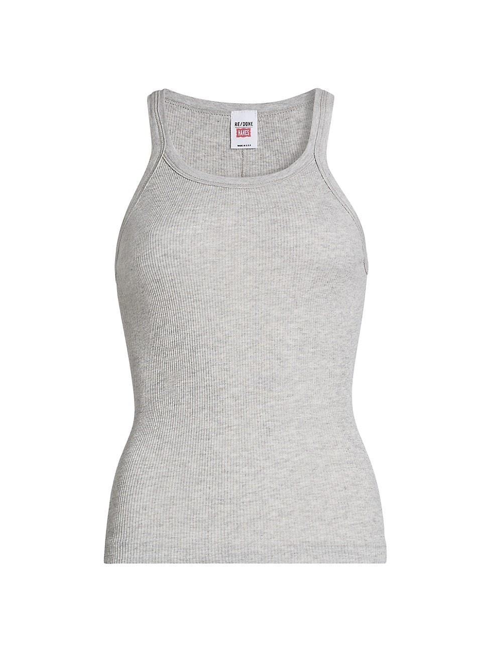 Womens Ribbed Cotton-Blend Tank product image