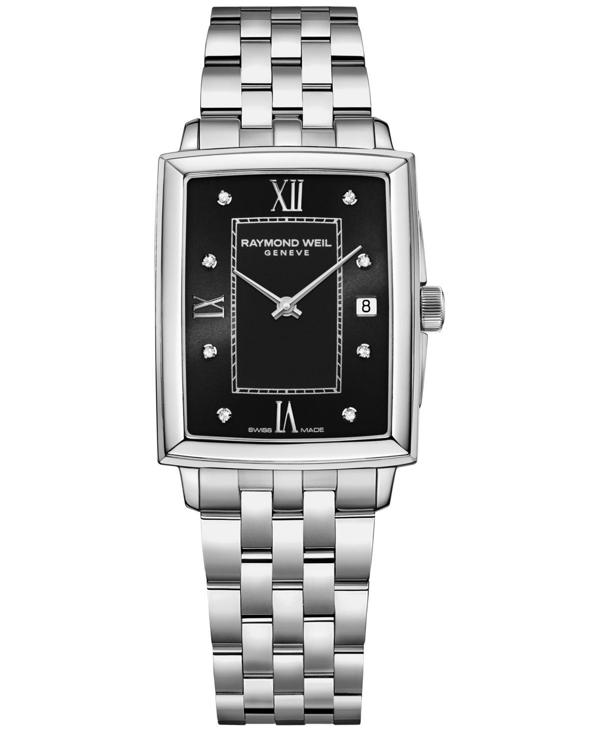 Raymond Weil Womens Swiss Toccata Diamond (1/5 ct. t.w.) Stainless Steel Bracelet Watch 22.6x28.1mm Product Image