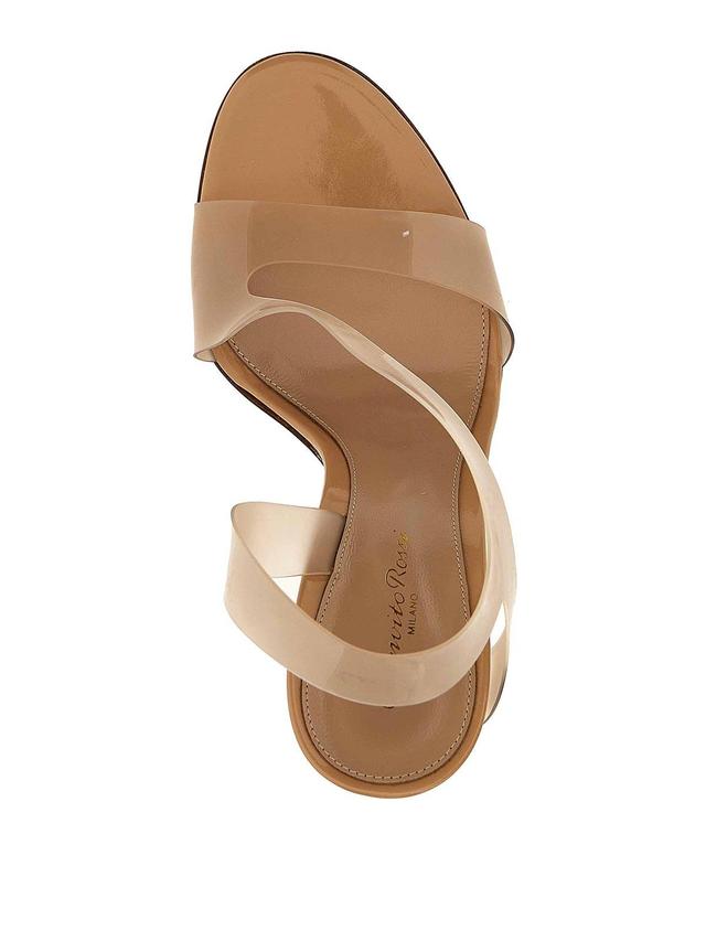 GIANVITO ROSSI Gold Metropolis Heeled Sandals In Beige Product Image