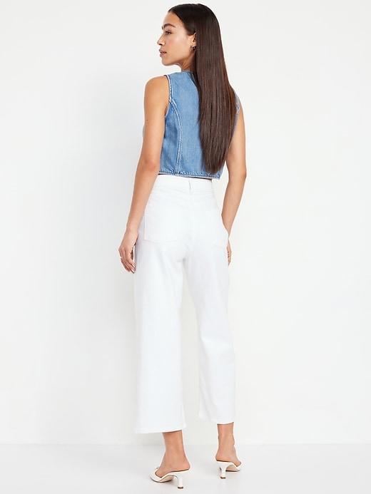 Extra High-Waisted Crop Wide-Leg Jeans Product Image