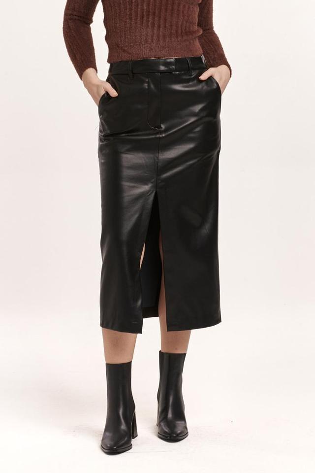 Sia Vegan Leather 3/4 Skirt Product Image