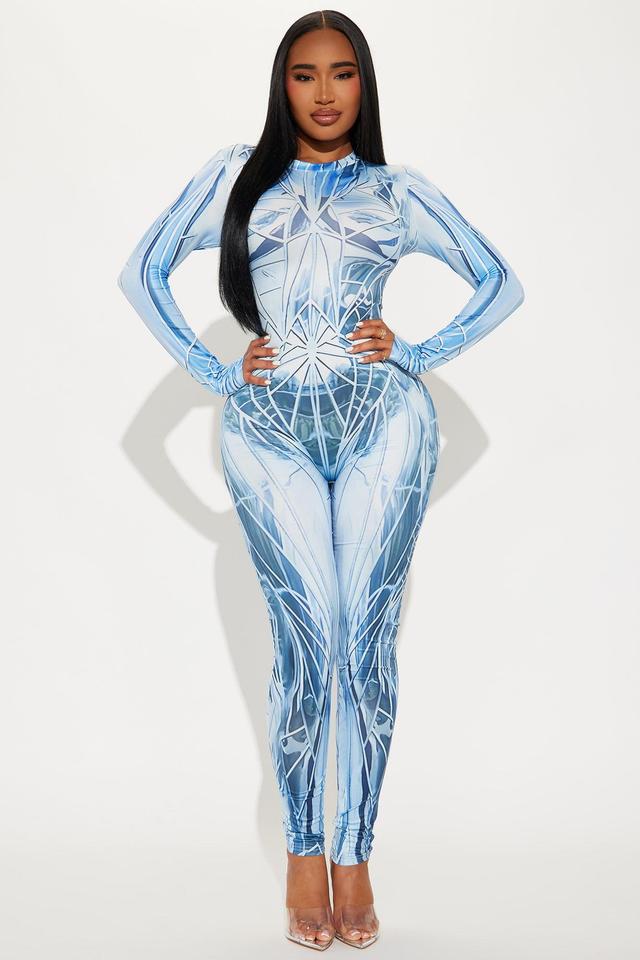 Chrome Print Jumpsuit Costume - Silver Product Image