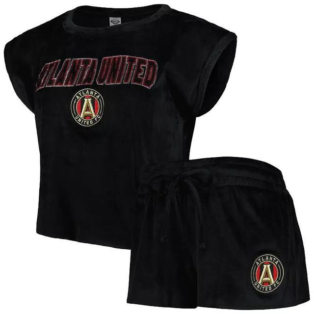 Womens Concepts Sport Black Atlanta United FC Intermission T-Shirt and Shorts Sleep Set Product Image