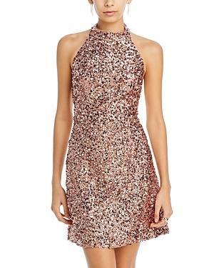 Liv Foster Sequin Halter Mini Dress Product Image