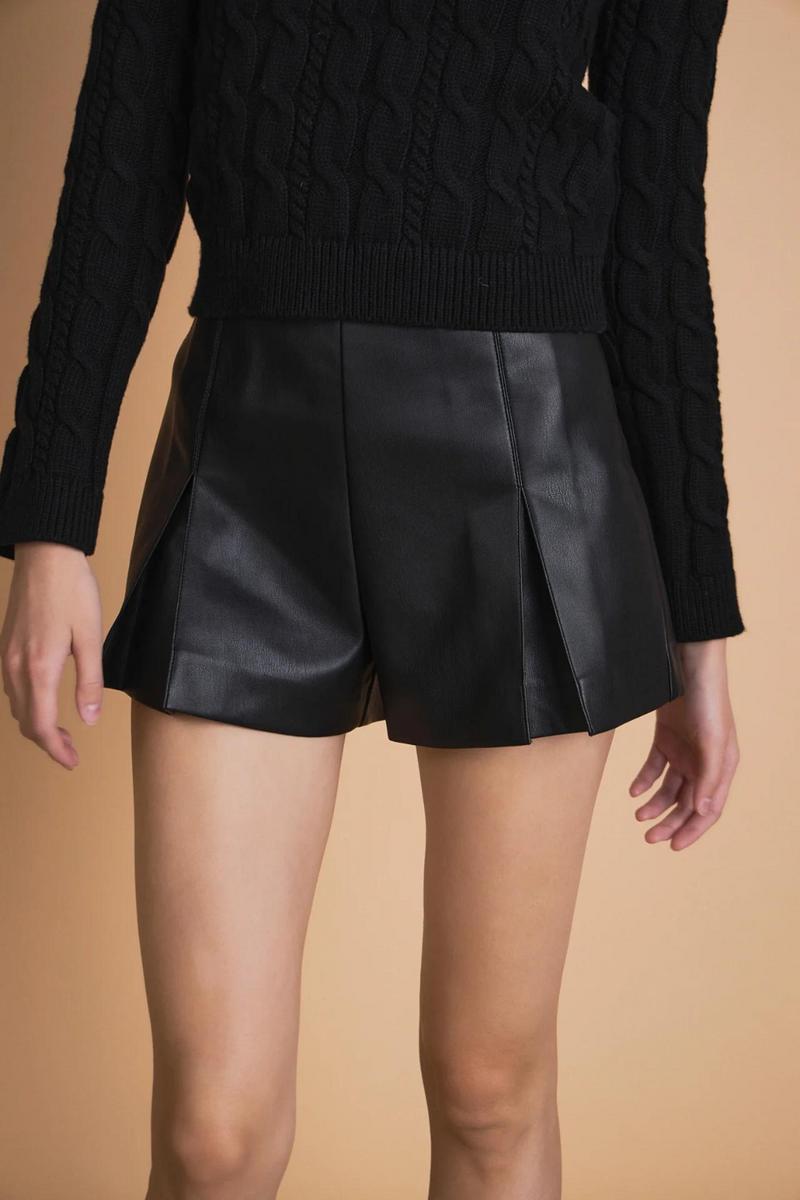 Pleated Leather Skort product image