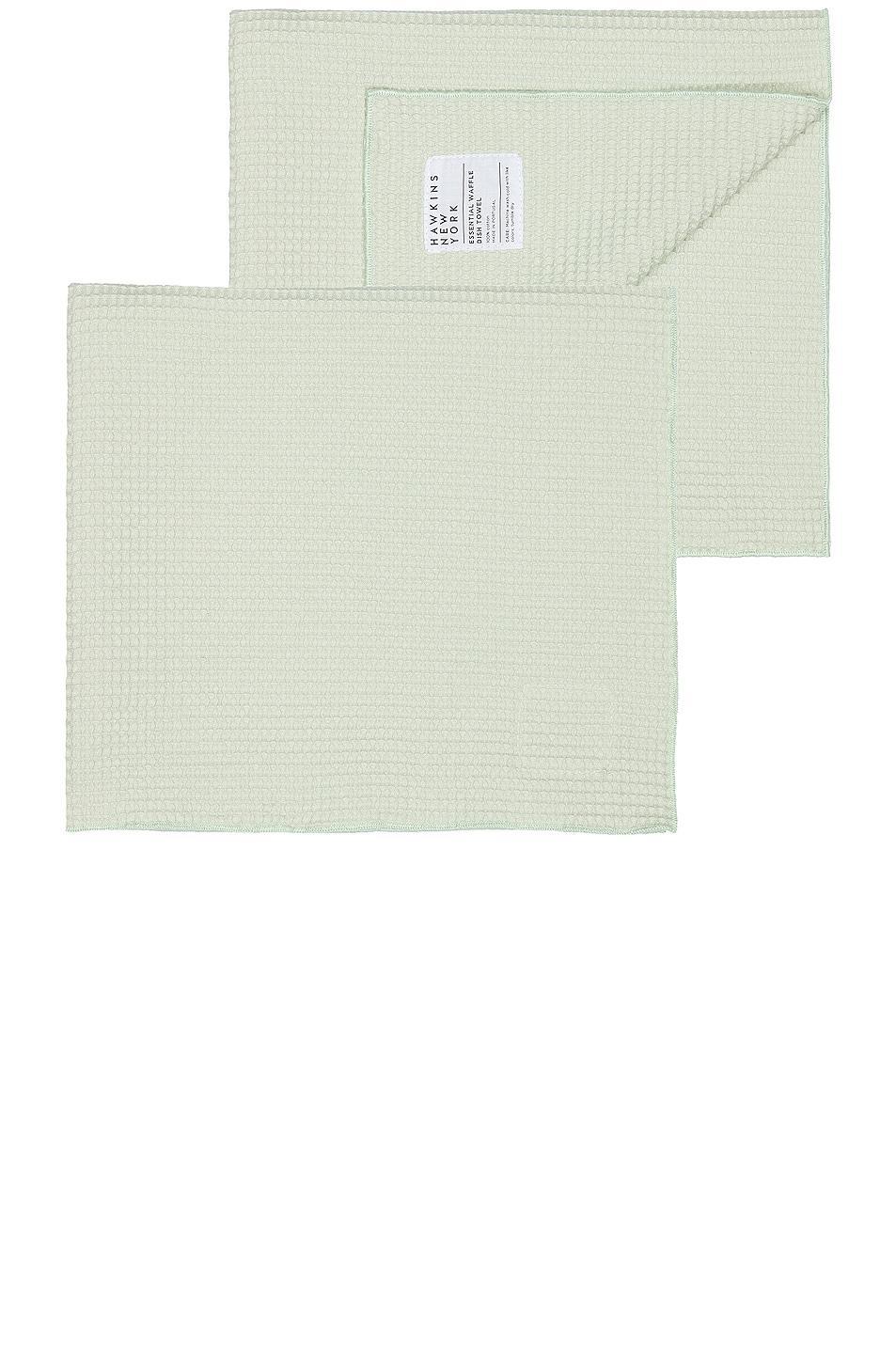 HAWKINS NEW YORK Essential Waffle Dish Towel Set Of 2 Green.. Product Image