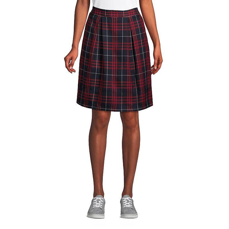 Womens Lands End Plaid Top of Knee Length Pleated Skort Product Image