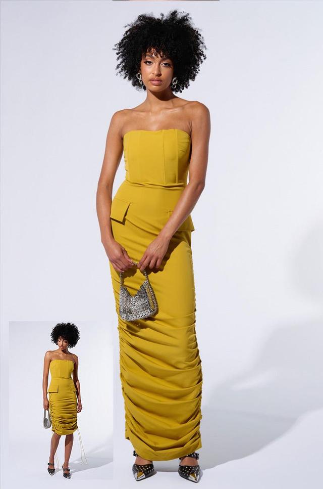 ASH STRAPLESS CARGO MAXI DRESS Product Image