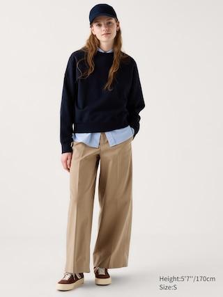 Womens Wide Chino Pants Beige 2XS UNIQLO US Product Image