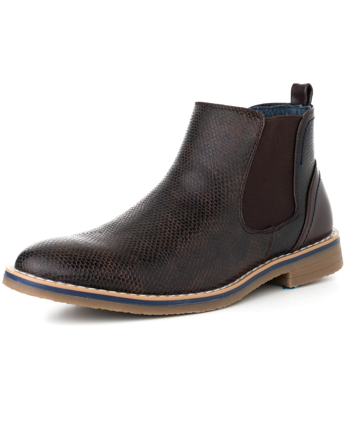 Alpine Swiss Mens Nash Chelsea Boots Snakeskin Ankle Boot Genuine Leather Lined Product Image