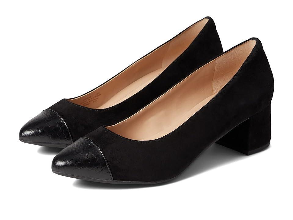 Cole Haan The Go-To Pump 45 mm Suede/Black Croc) Women's Shoes Product Image