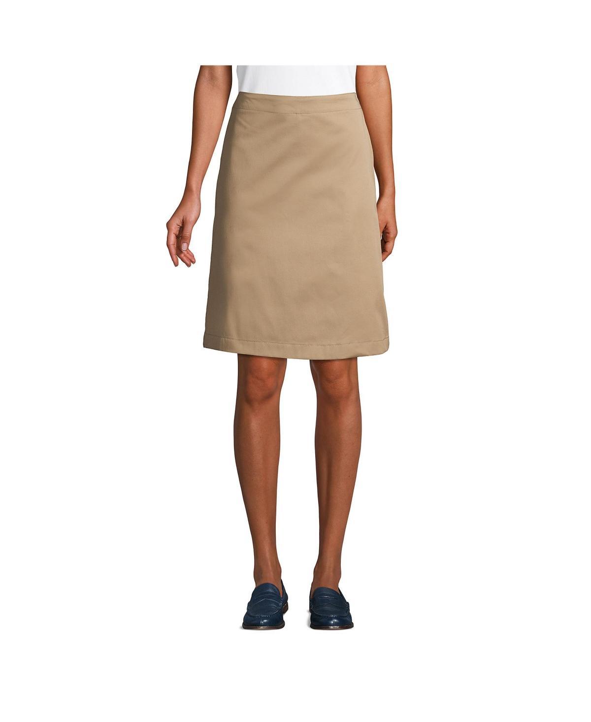 Womens Lands End School Uniform Blend Chino Skort Classic Blue product image